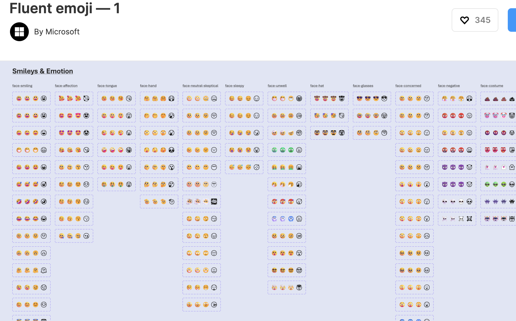 1500款Fluent Emoji Figma文件
