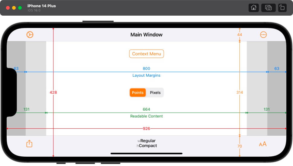 iPhone 14 Plus分辨率-横向