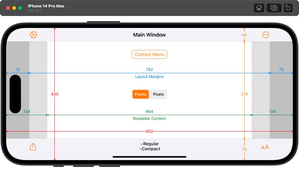 iPhone 14 Pro Max分辨率-横向