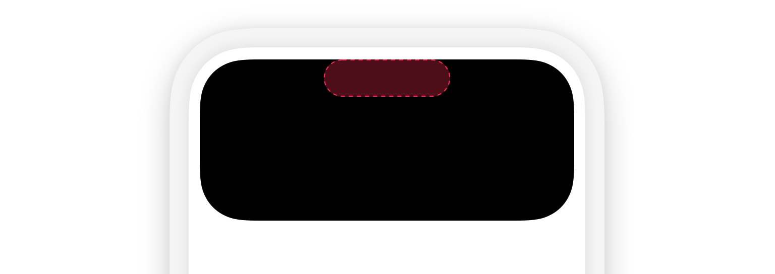 An illustration that shows the expanded view in the Dynamic Island.