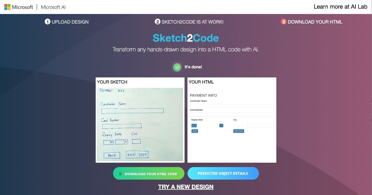 Sketch2Code Sketch2Code