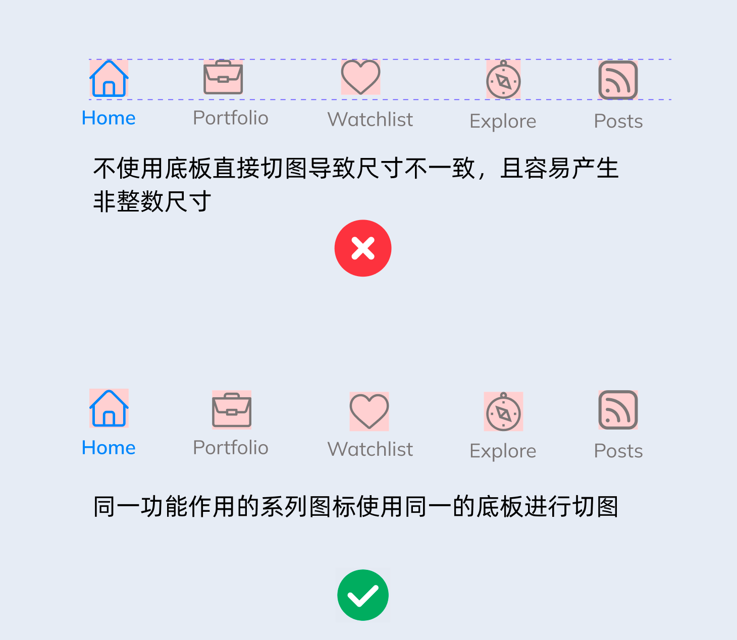 图标切图四周需留有一定的像素 图标切图四周需留有一定的像素