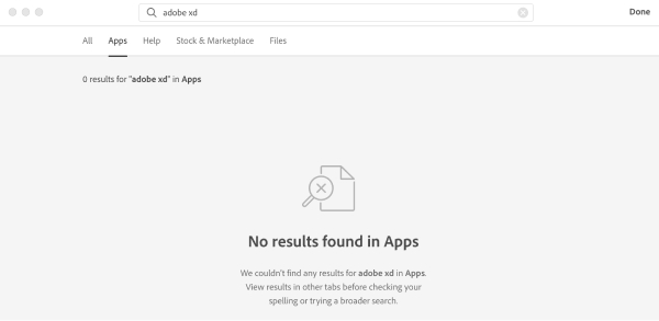 Creative Cloud 无法搜索到Adobe XD Creative Cloud 无法搜索到Adobe XD