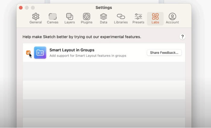 Sketch实验功能菜单