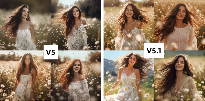 midjourney v5.1 vs v5版本对比 midjourney v5.1 vs v5版本对比