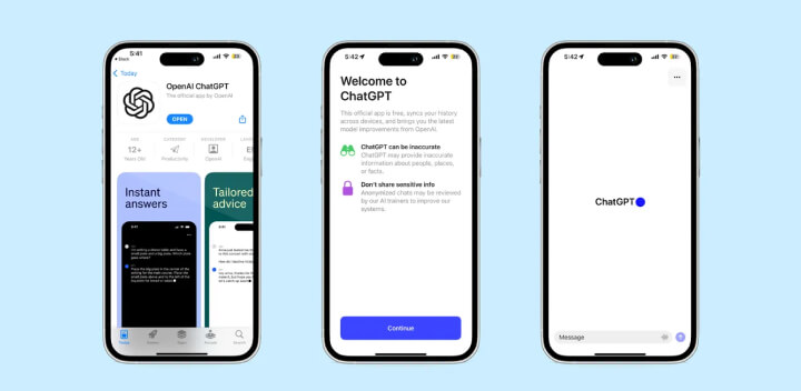 OpenAI发布ChatGPT iOS APP，支持语音输入和文字输入