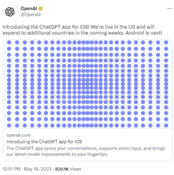 ChatGPT  iOSAPP上线