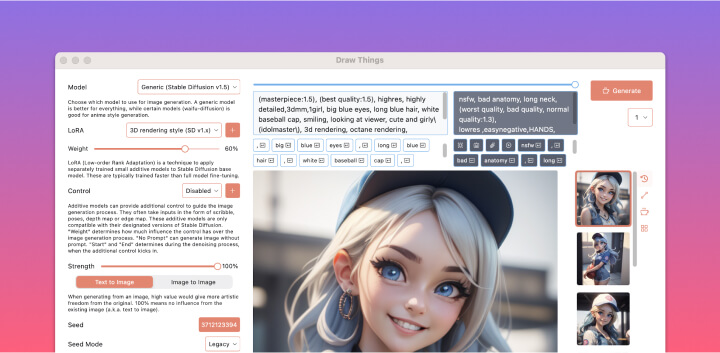 Draw Things丨无需部署免费stable diffusion丨新手友好