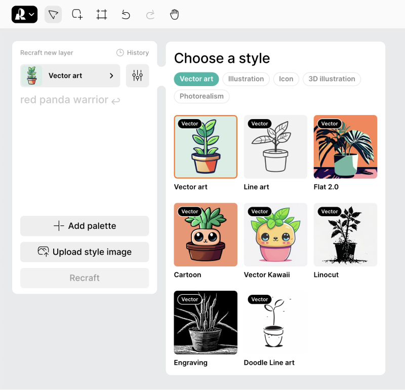 适合UI设计丨Recraft.ai输出矢量插图与3D插图的AI绘画平台4.png 适合UI设计丨Recraft.ai输出矢量插图与3D插图的AI绘画平台4.png