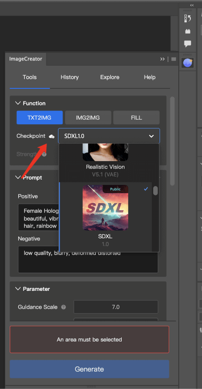 在Photoshop中使用SDXL1.0模型——插件Alkaid.art2.png 在Photoshop中使用SDXL1.0模型——插件Alkaid.art2.png
