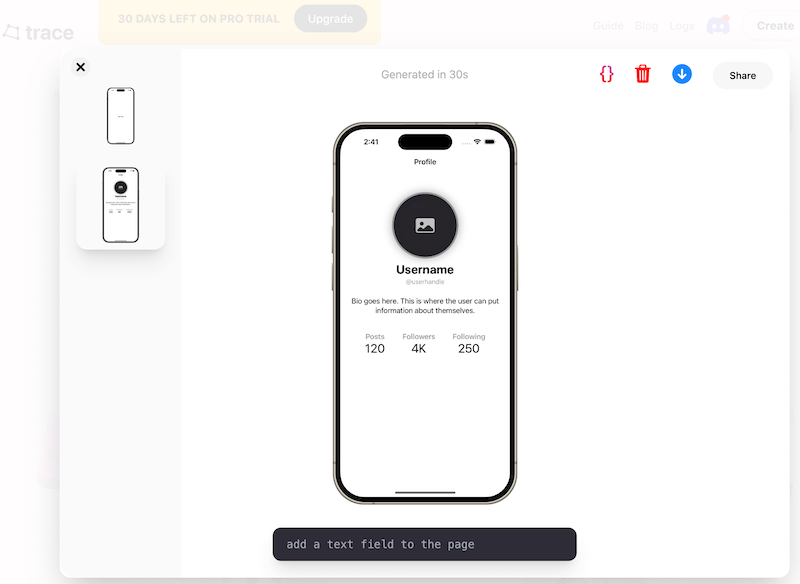 Trace AI丨不需要写代码又可以搞定APP UI3.png Trace AI丨不需要写代码又可以搞定APP UI3.png