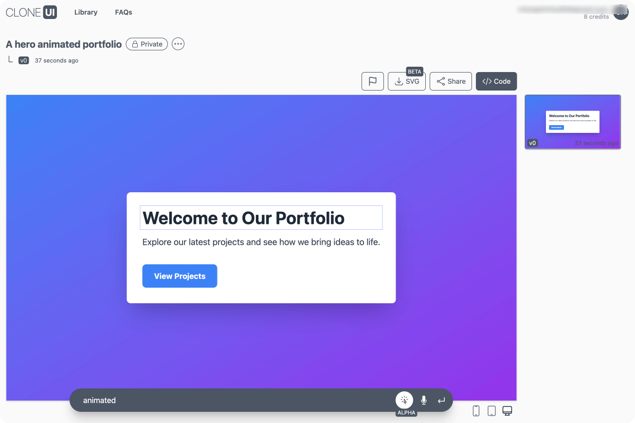 Clone UI丨输入提示词3秒高效生成页面组件_2.png