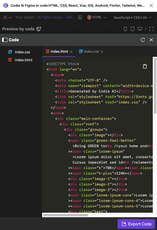 Figma插件Codia AI Code丨一键设计稿转代码7.png