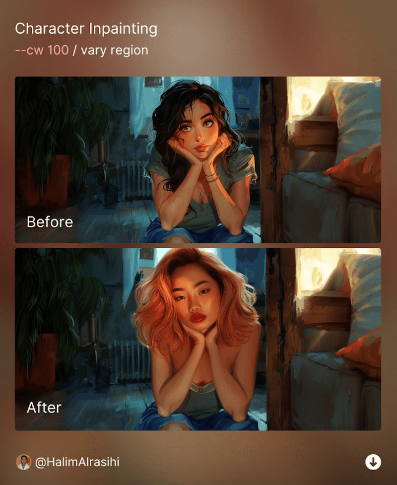 Midjourney 角色一致性工作流丨角色参考功能详解9.png