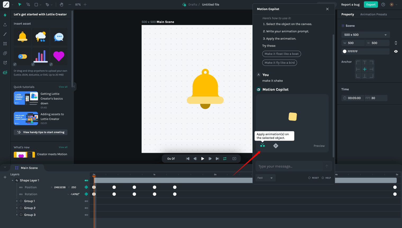 Lottie Creator上线Motion Copilot功能丨文本生成动画_4.png Lottie Creator上线Motion Copilot功能丨文本生成动画_4.png