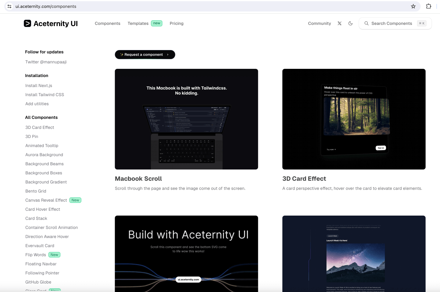 Aceternity UI丨网页动效交互前端UI组件库_3.png