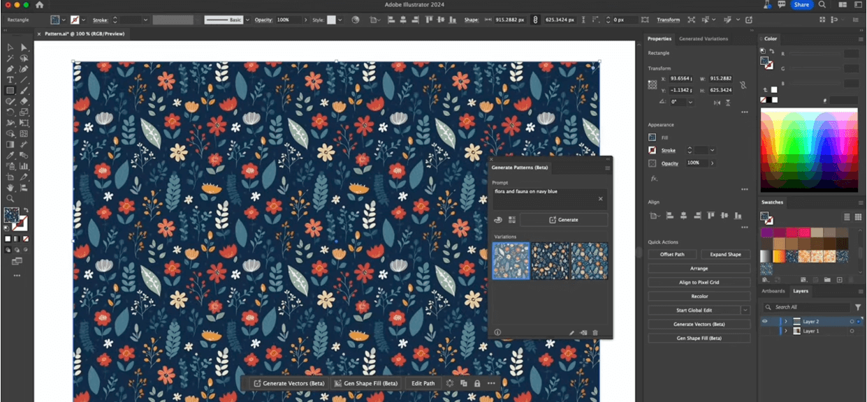 Adobe 发布Firefly Vector 矢量AI模型丨Illustrator 28.6版本更新_10.png