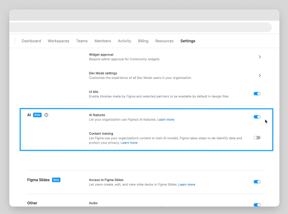 教你关闭Figma的AI训练功能,保护你的设计隐私_2.png 教你关闭Figma的AI训练功能,保护你的设计隐私_2.png