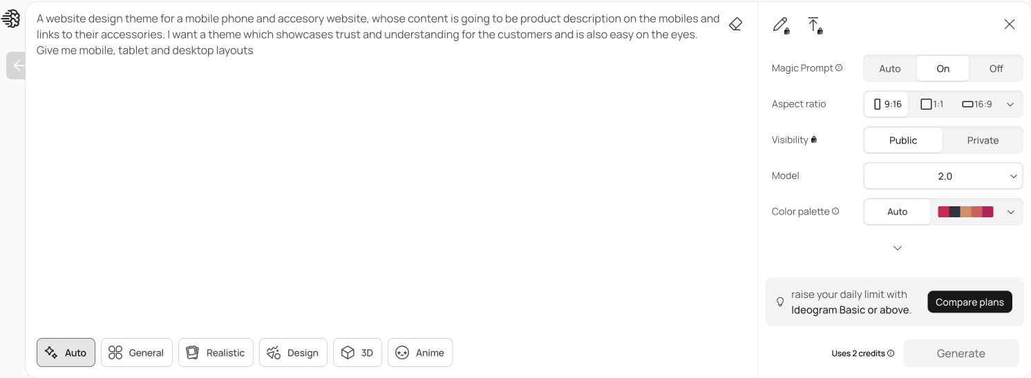 Ideogram 发布2.0版本丨能力增强可生成海报、网页设计