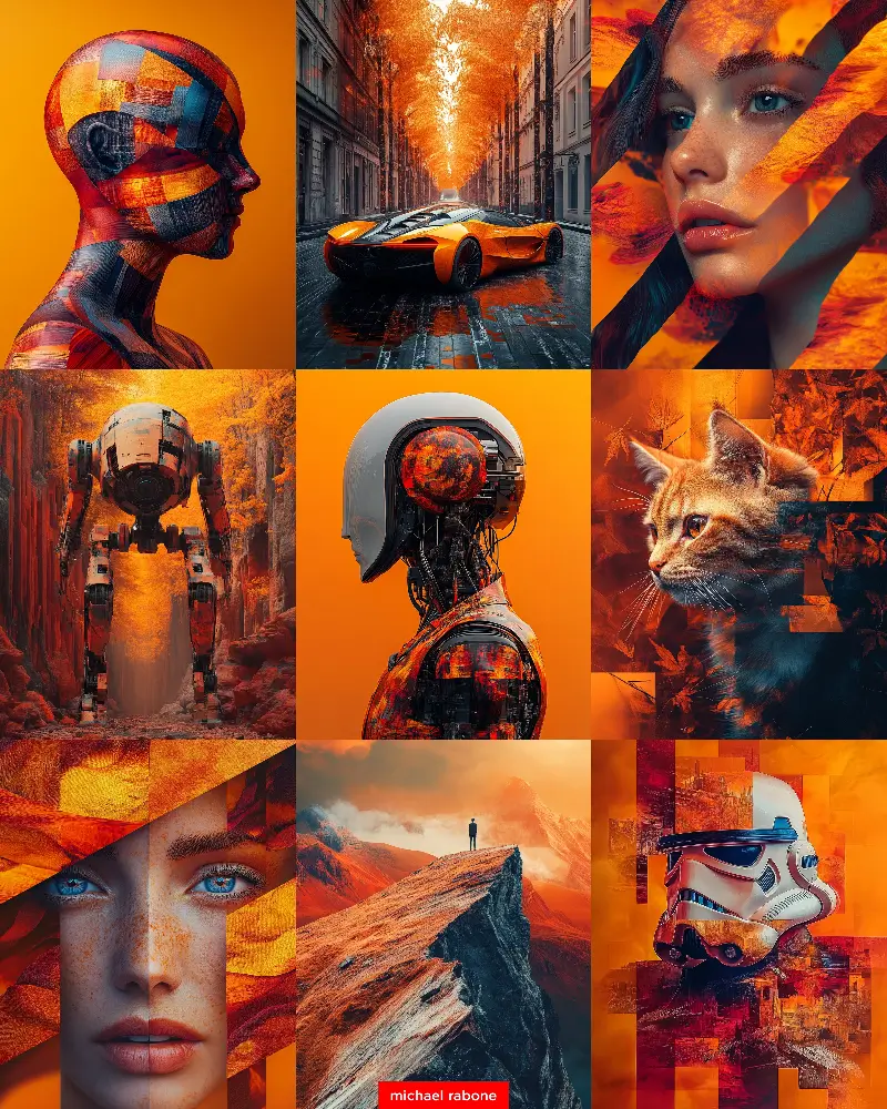 @michaelrabone New Style --sref 1631415412 Double Exposure Mosai.webp