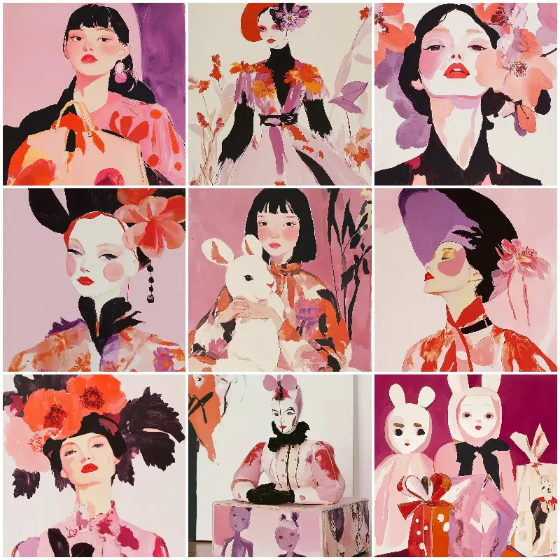 @miilesus Tones of purple, brush strokes and a little fashion--.webp