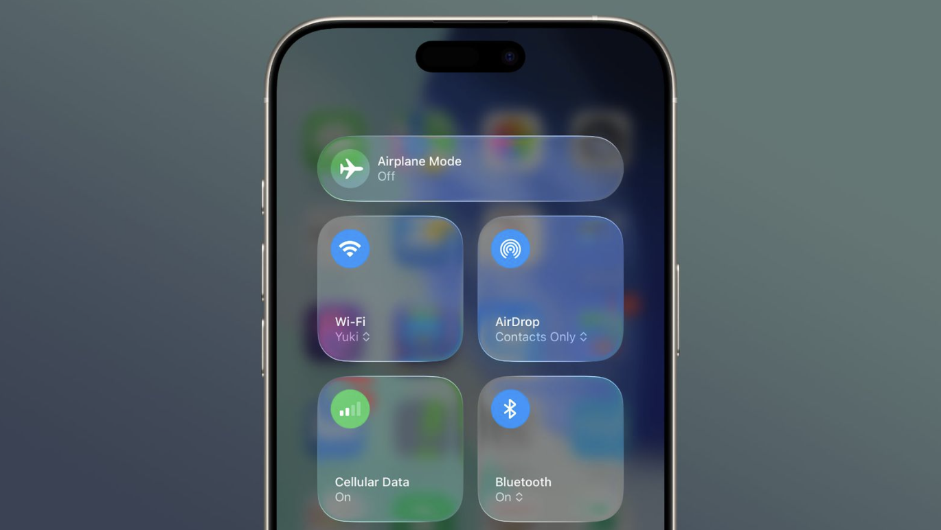 iOS 26 Beta 3 控制中心