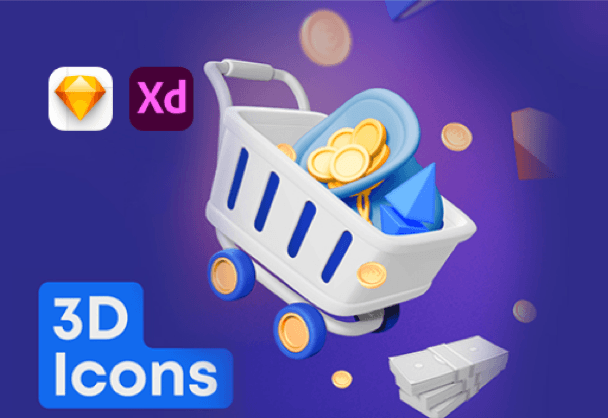 免费商用的金融3D图标icons素材资源