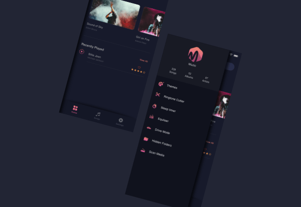 叠加左右滑动菜单弹窗交互动画UX教程