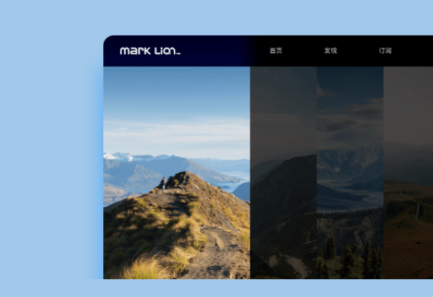 嵌套组件hover视差动效landingpage制作