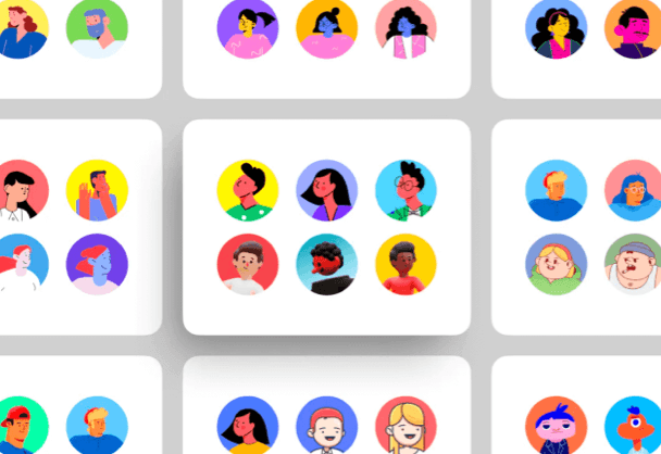 100个免费商用矢量头像素材多种风格