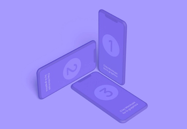 免费粘土样机iPhone模型界面展示样机mockup#1