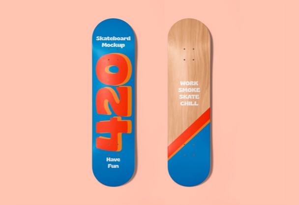 免费的滑板模型样机素材PSD