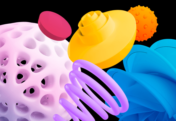 免费商用3D抽象图形素材UI设计装饰素材