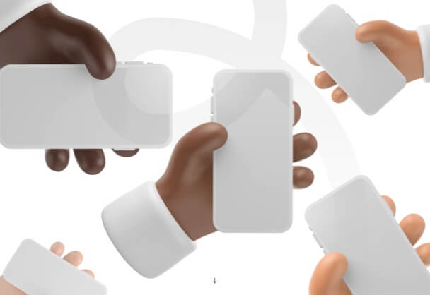 免费商用卡通3D手持样机iPhone样机mockup