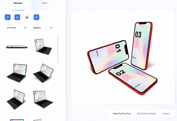 免费的在线样机模型生成器Mockup Generator