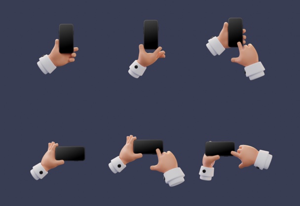 #2免费卡通手持样机iPhone样机mockup样机展示 