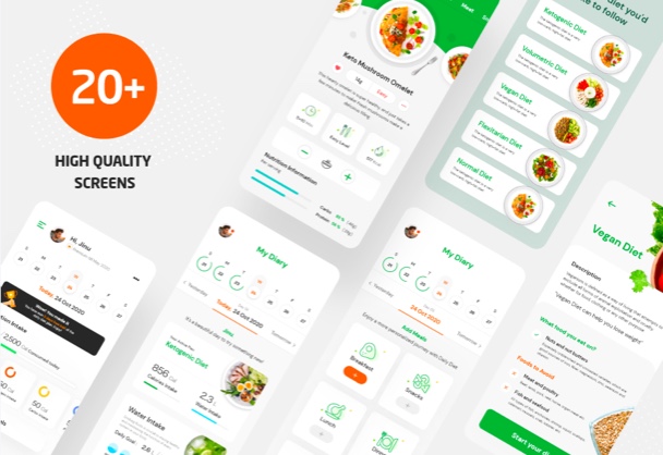 健康饮食APP界面资源iOS素材uikit界面