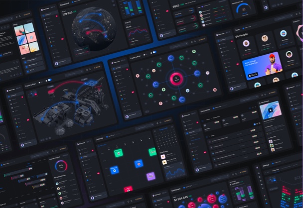 大数据图表WEB后台UIkit界面模板