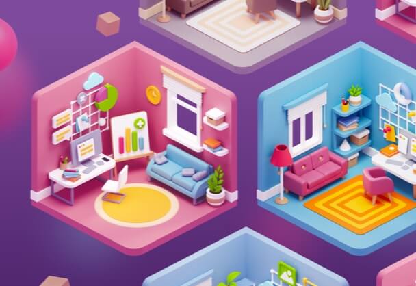 3D工作空间3D房间素材