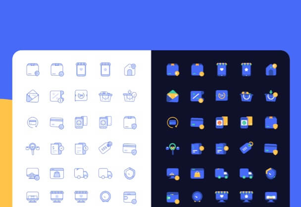 金融购物支付场景动态Lottie图标AE素材