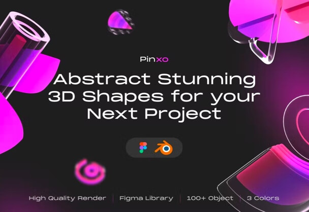 Pinxo - 3D 抽象图形免费商用素材demo