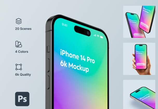 iPhone 14Pro手持样机mockup