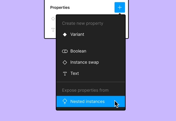 Figma组件嵌套属性，减少变体组件数量