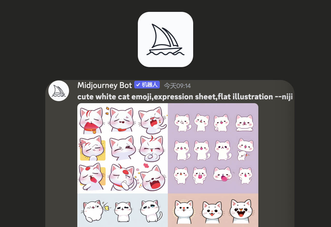 Midjourney新手入门5丨用sheet关键词绘制表情包宫格