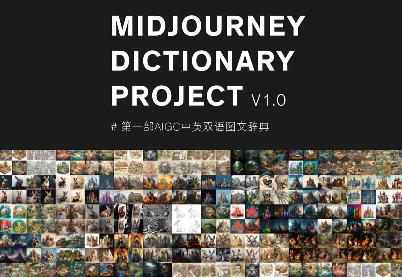 Midjourney中英双语图文辞典PDF版，快学起来！