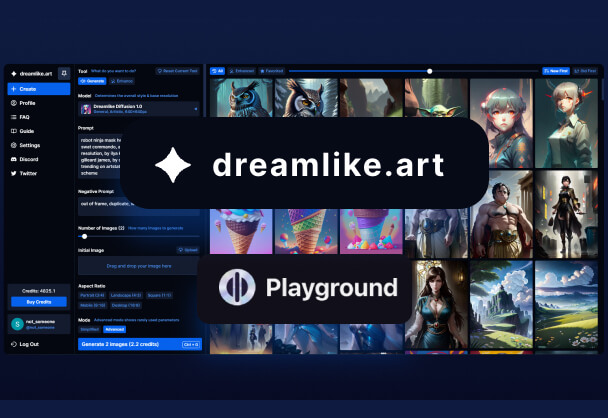 Midjourney 平替丨2个免费的AI绘画工具playground.ai dreamlike.art
