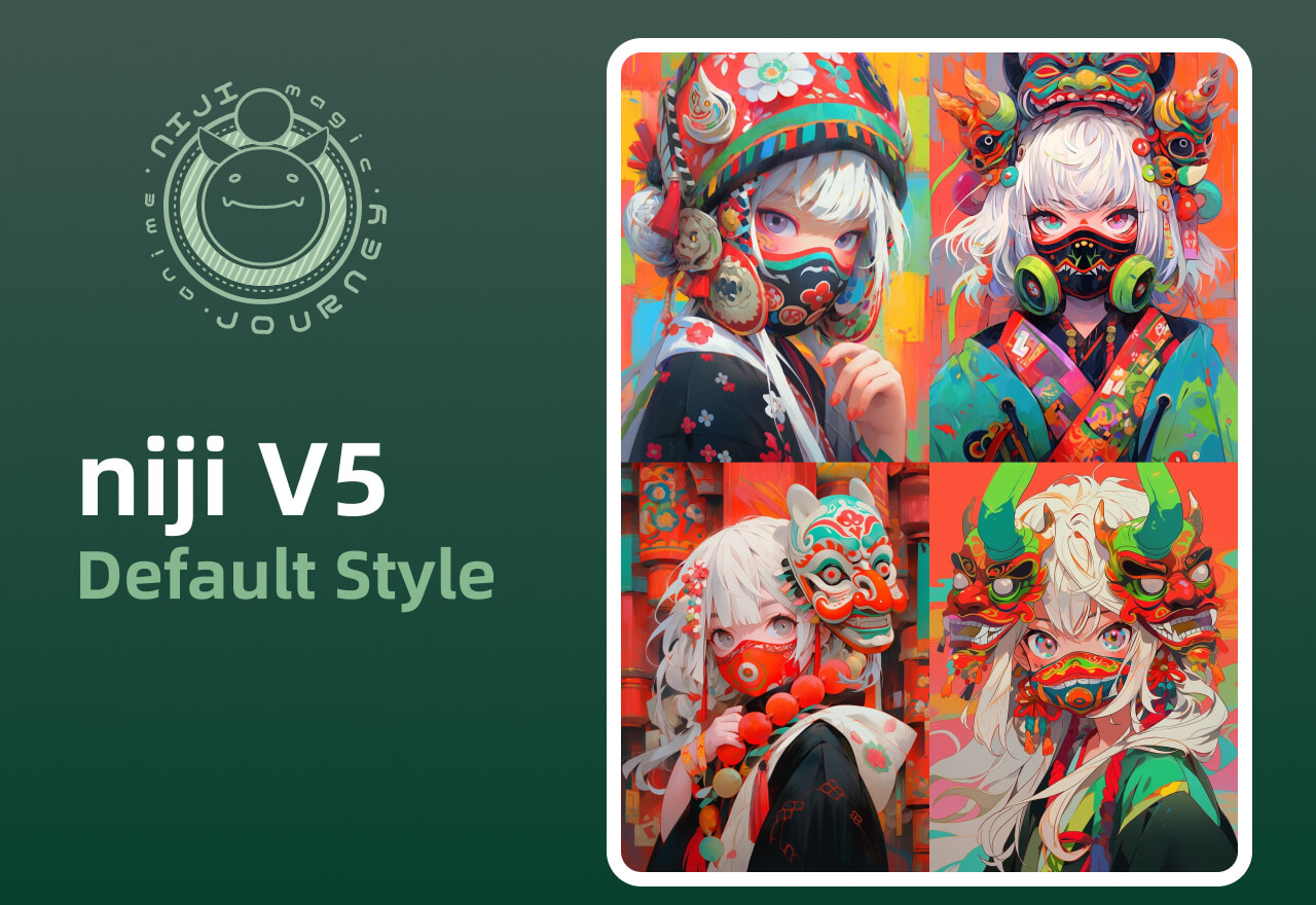 Midjourney Niji 5更新丨Default style正式上线