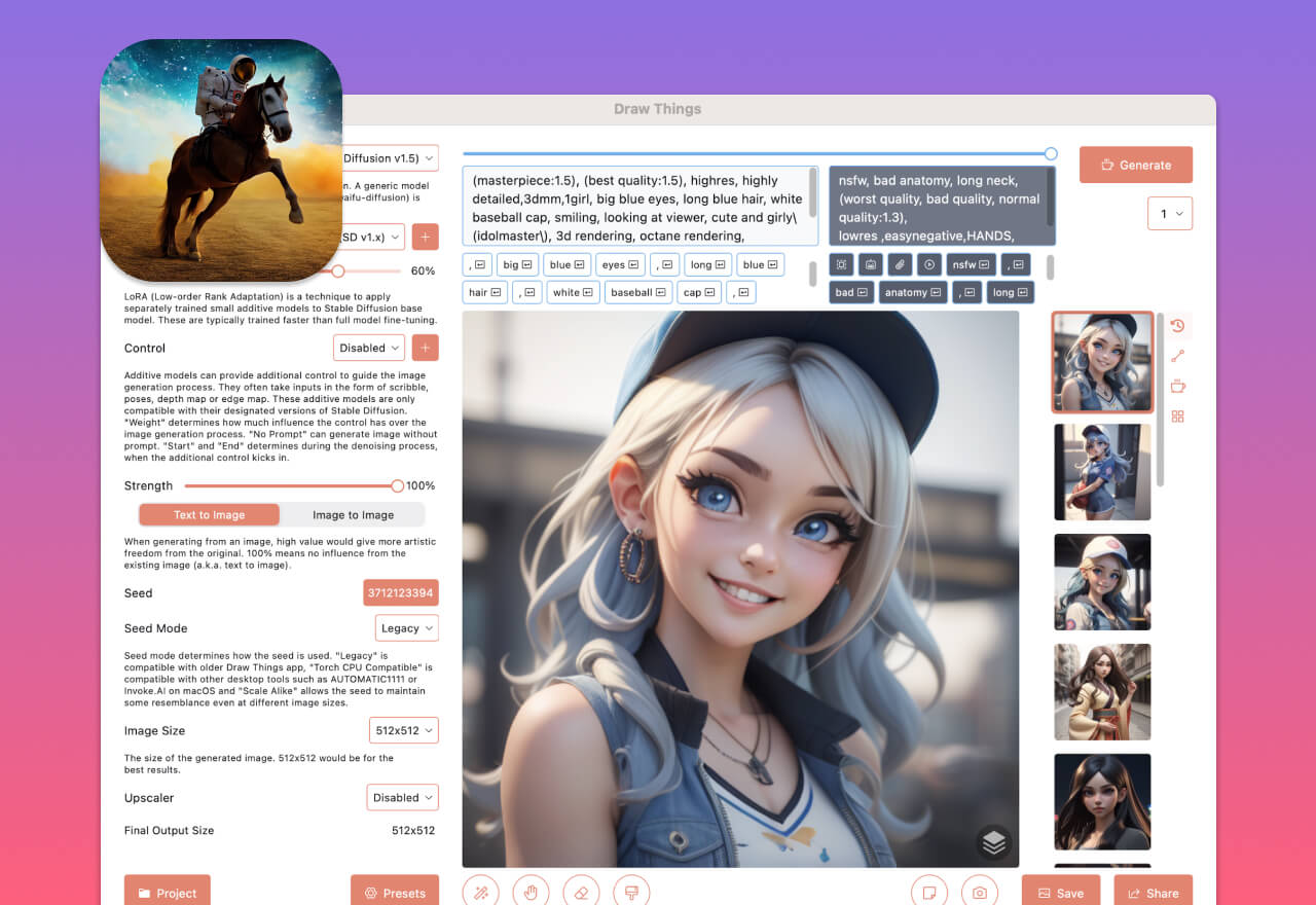 DrawThings丨Mac无需部署免费stable diffusion丨新手友好