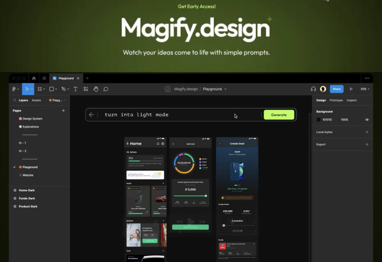 文本生成式UI设计工具——Magify.design发布功能预告！
