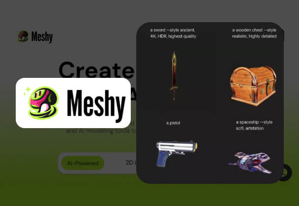 meshy.ai文本生成3D可编辑模型文件！